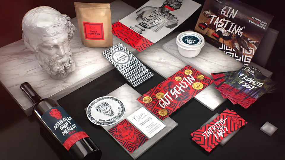 Dion & Gefolge — Corporate Design, still 1 of 4